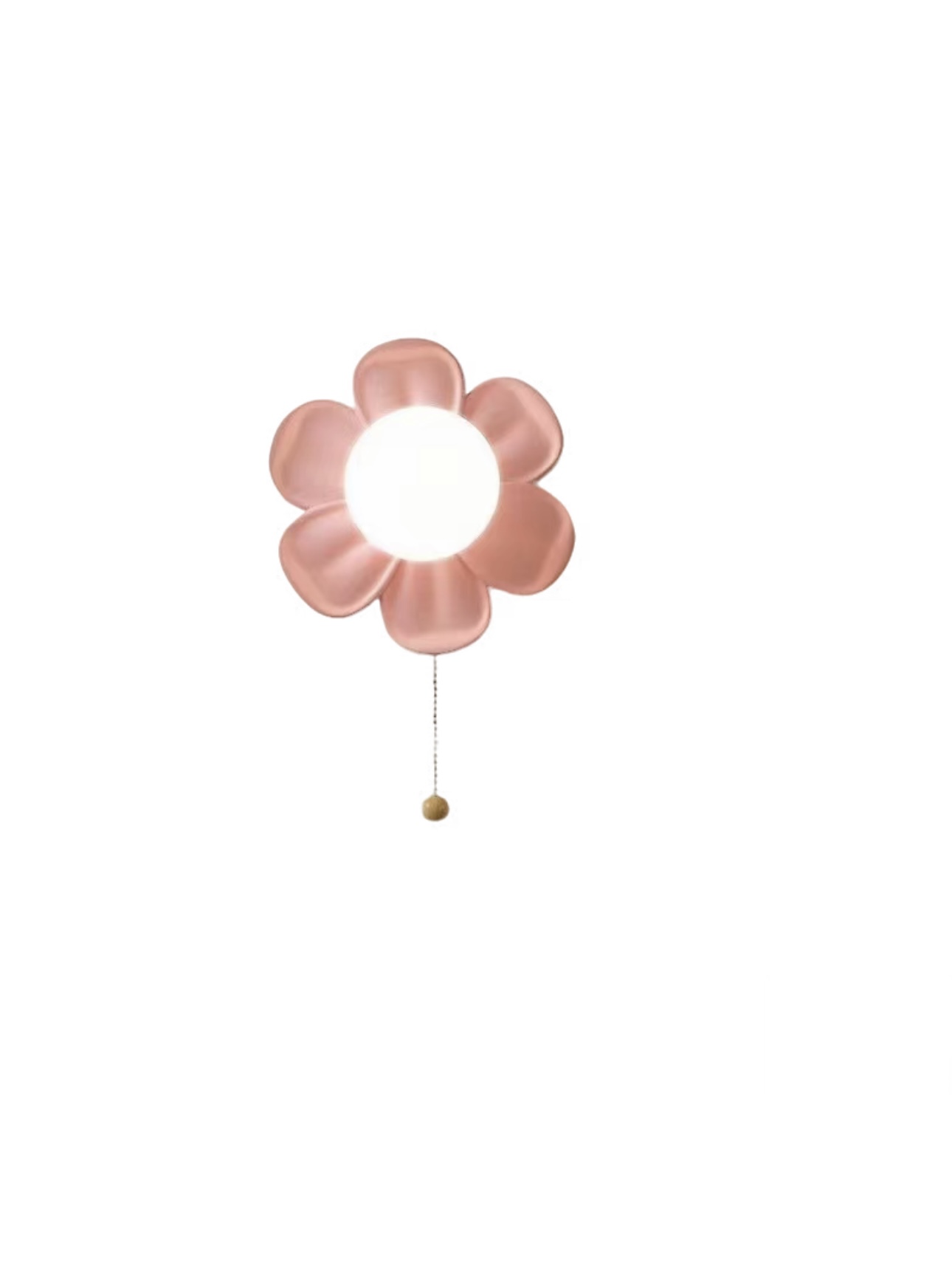 Baby Nursery Wall Lights - Moderne Blumen-Wandleuchte mit Zugketten-Schalter, cremefarbene minimalistische