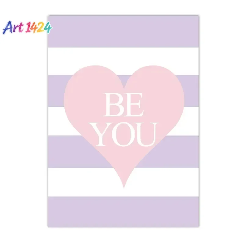 Baby Girl Nursery Quotes - Rosa Einhorn, Regenbogen, Liebesherz, Zitate, Wandkunst