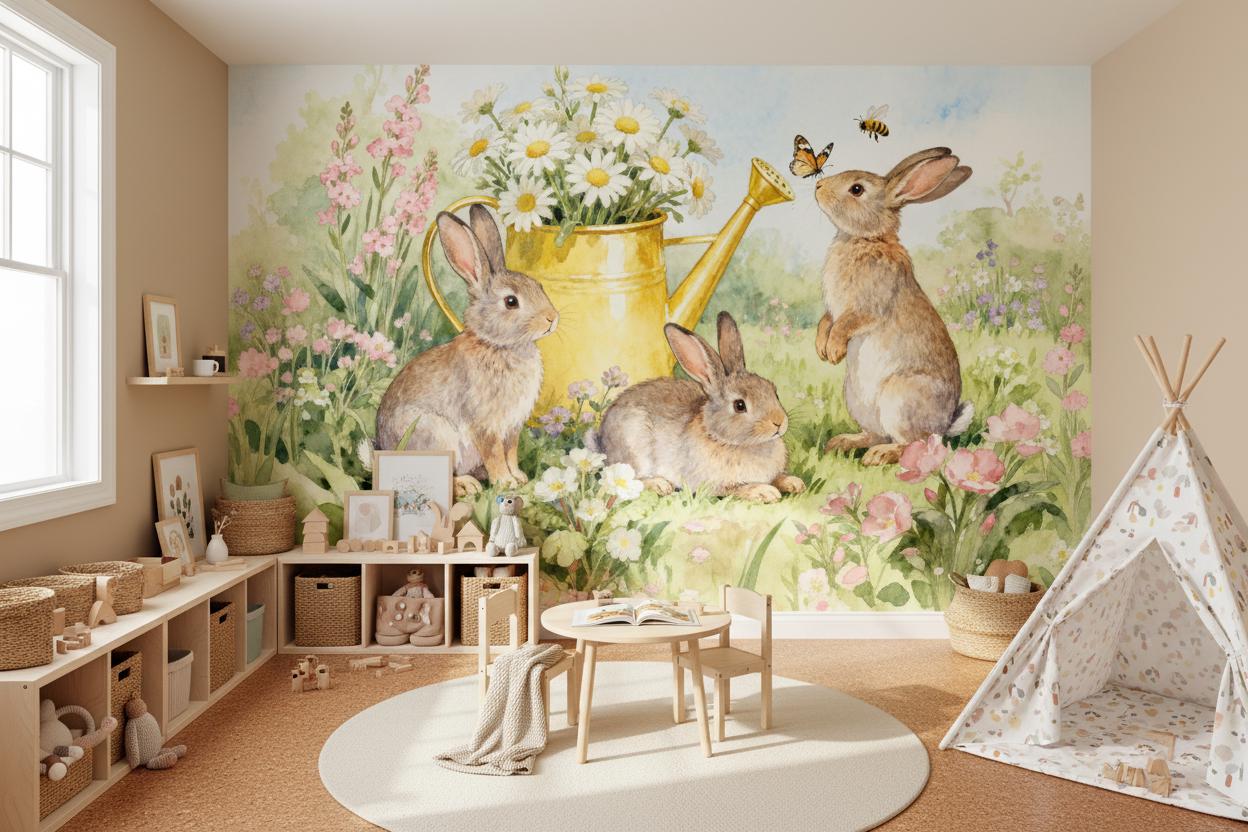 Cartoon-Tier-Wandbild für Kind – Baby Nursery Peel And Stick Wallpaper Bewertung und Preis