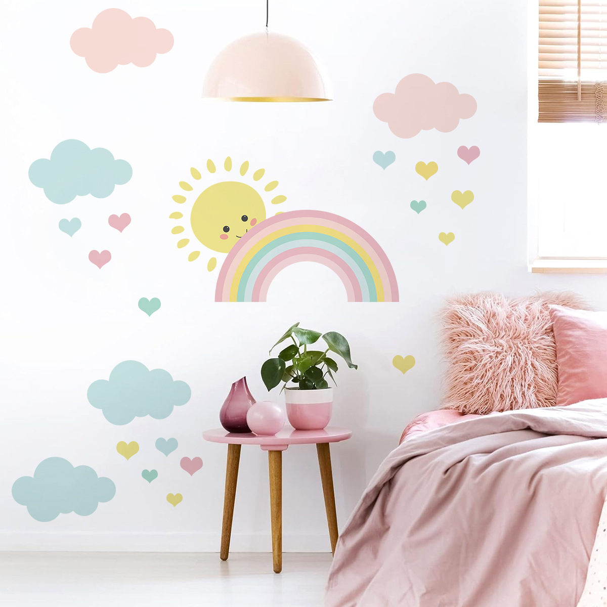 Cartoon Sonne Regenbogen Wolke – Baby Nursery Boy Bewertung und Preis
